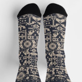  Monogram Initiaal Aztec Stijl ontwerp Sokken (Top)