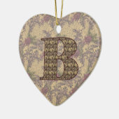 Monogram Initiaal B Elegant Floral Ornament (Links)