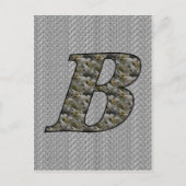 Monogram Initiaal B Hortensia Bloemen Briefkaart (Voorkant)