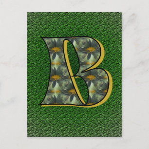 Monogram Initiaal B Madeliefjes Bloem Kunst Briefkaart