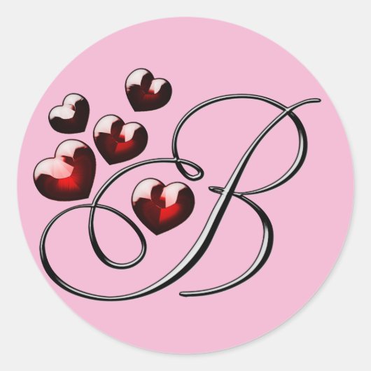 monogram initiaal B stickers (Voorkant)