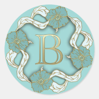 monogram initiaal B stickers