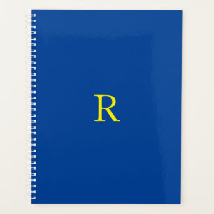 Monogram Initiaal Blauw Geel Kleurrijk Bright 2020 Planner