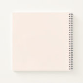 Monogram Initiaal Blush Roze Elegant Vrouwelijk Notitieboek (Achterkant)