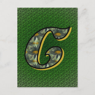 Monogram Initiaal C Madeliefjes Bloem Kunst Briefkaart