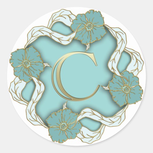 monogram initiaal C stickers (Voorkant)