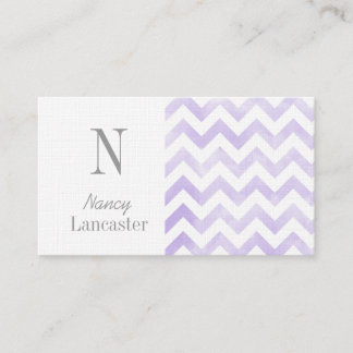 Monogram initiaal-chevron mammie-kaarten contactkaartje