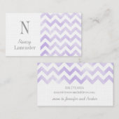 Monogram initiaal-chevron mammie-kaarten contactkaartje (Voorkant / Achterkant)