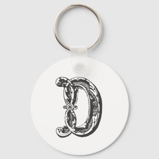 Monogram Initiaal D Sleutelhanger