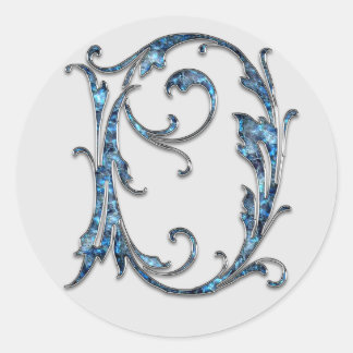 monogram initiaal D stickers