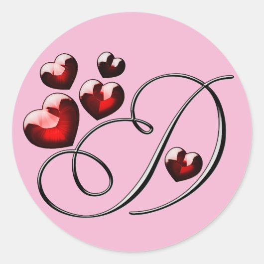 monogram initiaal D stickers (Voorkant)