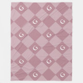 Monogram Initiaal Diamond - Luxe look Deken (Voorkant)