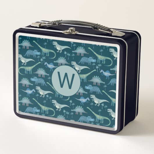 Monogram Initiaal Dinosaur Pattern (Voorkant)