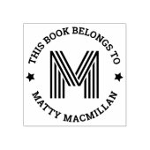 Monogram initiaal dit boek is eigendom van bibliot 	rubberstempel (Afrduk)