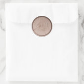 Monogram Initiaal en datum Hazel Wax Seal Sticker (Tas)