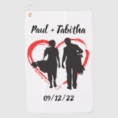 Monogram Initiaal en naam op maat Golfhanddoek (Voorkant)