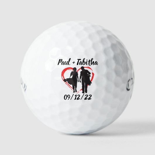 Monogram Initiaal en naam Persoonlijke Golf Balls Golfballen (Voorkant)
