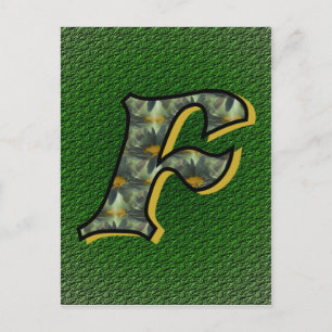 Monogram Initiaal F Madeliefjes Bloem Kunst Briefkaart