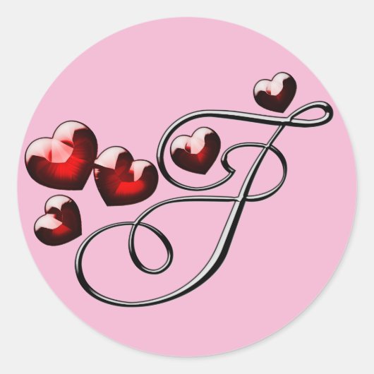 monogram initiaal F sticker (Voorkant)