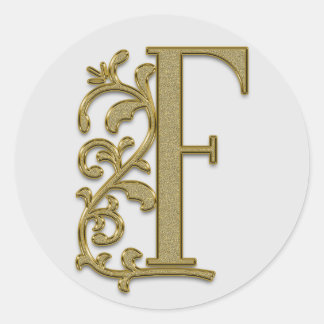 monogram initiaal F sticker