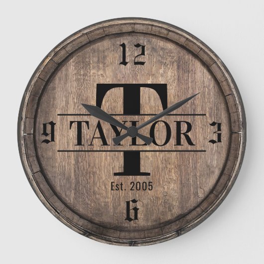 Monogram Initiaal Familienaam gevestigd Grote Klok (Voorkant)