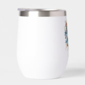 Monogram Initiaal G Blauw Bloemen Waterverf Gift H (Rechts)