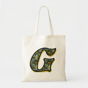 Monogram Initiaal G Madeliefjes Bloemkunst Tote Bag