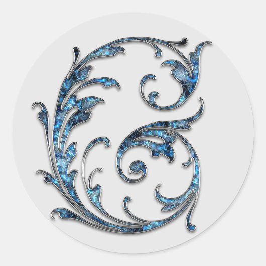 monogram initiaal G stickers (Voorkant)