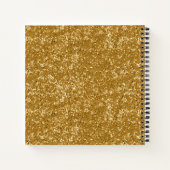 Monogram Initiaal Gepersonaliseerd Goud Notitieboe Notitieboek (Achterkant)