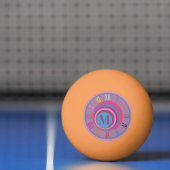 Monogram Initiaal girale  klokcirkels Ping P Pingpongballen (Net)