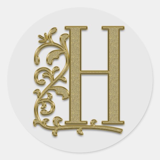 monogram initiaal H stickers (Voorkant)