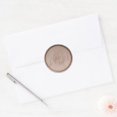 Monogram Initiaal Hazel Wax Seal Sticker (Envelop)
