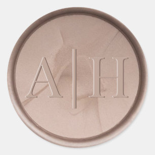 Monogram Initiaal Hazel Wax Seal Sticker