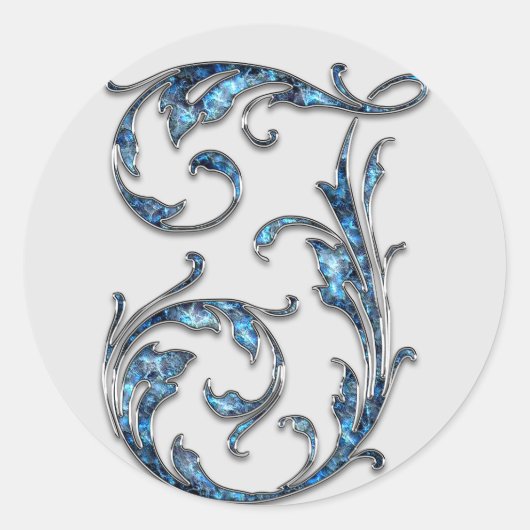 Monogram initiaal I stickers (Voorkant)