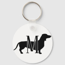 Monogram Initiaal Ik Hou Van Dachshunds Silhouet