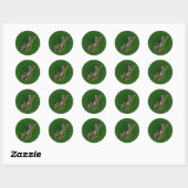 Monogram Initiaal J Madeliefjes Bloem Kunst Ronde Sticker (Vel)