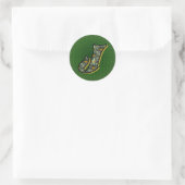 Monogram Initiaal J Madeliefjes Bloem Kunst Ronde Sticker (Tas)