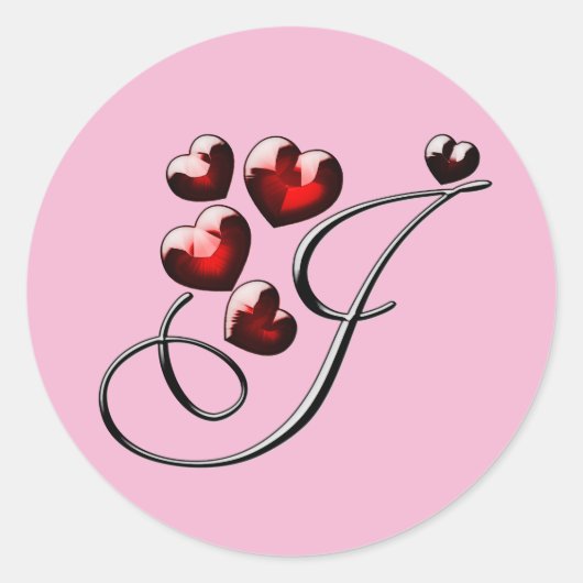 Monogram initiaal J stickers (Voorkant)