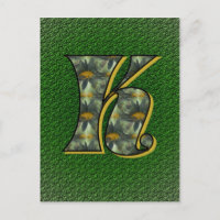 Monogram Initiaal K Madeliefjes Bloem Kunst