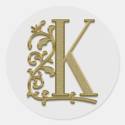 monogram initiaal K stickers (Voorkant)