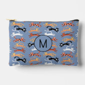 Monogram Initiaal Kitty Cat Gepersonaliseerd Etui (Voorkant)