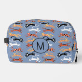 Monogram Initiaal Kitty Cat Gepersonaliseerd Toilettasje (Voorkant)