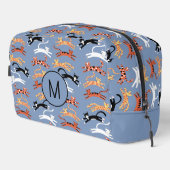 Monogram Initiaal Kitty Cat Gepersonaliseerd Toilettasje (Rechterhoek)