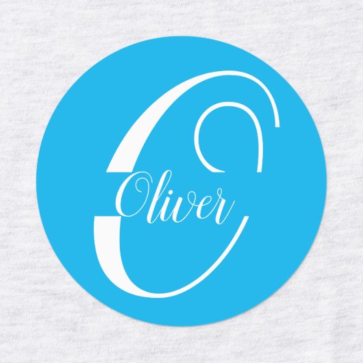 Monogram Initiaal kleding Kind aangepaste naam Labels (Design 2)