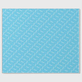 Monogram Initiaal letter A, Aqua blauw Cadeaupapier (Vlak)
