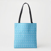 Monogram Initiaal letter A, Aqua blauw Draagtas (Voorkant)