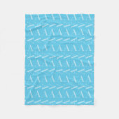Monogram Initiaal letter A, Aqua blauw Fleece Deken (Voorkant)