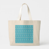 Monogram Initiaal letter A, Aqua blauw Grote Tote Bag (Achterkant)