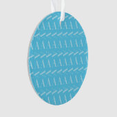Monogram Initiaal letter A, Aqua blauw Ornament (voorkant)