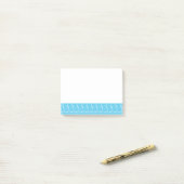 Monogram Initiaal letter A, Aqua blauw Post-it® Notes (Op bureau)